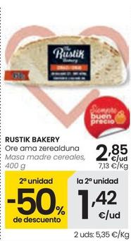 Oferta de The Rustik Bakery - Masa Madre Cereales por 2,85€ en Eroski