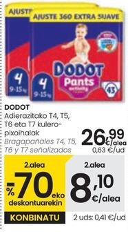 Oferta de Dodot - Bragapanales T4,t5,t6 Y T7 por 26,99€ en Eroski
