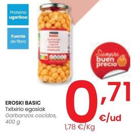 Oferta de Eroski - Garbanzos Cocidos por 0,71€ en Eroski