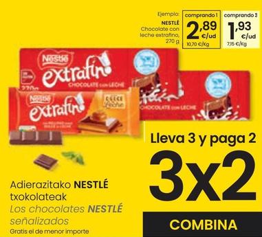 Oferta de Nestlé - Chocolate Con Leche Extrafino por 2,89€ en Eroski