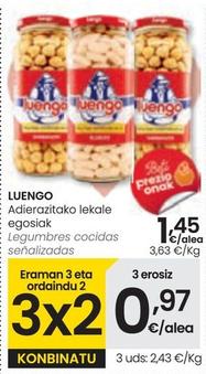 Oferta de Luengo - Legumbres Cocidas  por 1,45€ en Eroski