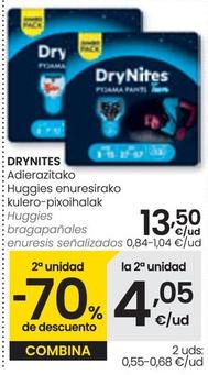 Oferta de Drynites - Huggies Bragapañales Enuresis por 13,5€ en Eroski