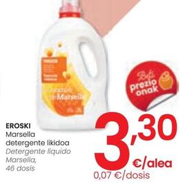 Oferta de Eroski - Detergente Líquido Marsella por 3,3€ en Eroski