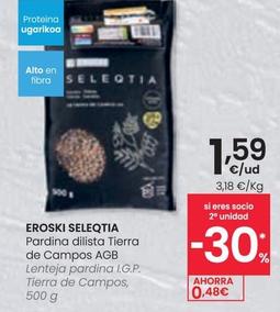 Oferta de Eroski - Lenteja Pardina I.g.p. Tierra De Campos por 1,59€ en Eroski