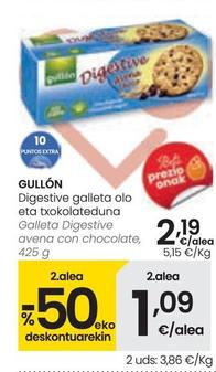 Oferta de Gullón - Galleta Digestive Acena Con Chocolate por 2,19€ en Eroski