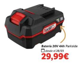 Oferta de Parkside - Bateria 20 V 4ah por 29,99€ en Lidl