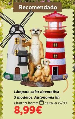 Oferta de Lampara Solar Decorativa por 8,99€ en Lidl