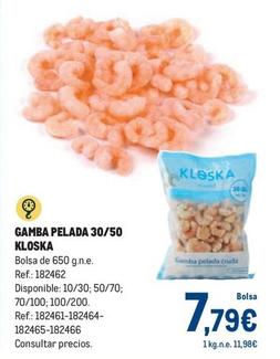 Oferta de Kloska - Gamba Pelada 30/50 por 7,79€ en Makro