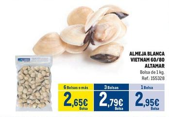 Oferta de Altamar - Almeja Blanca Vietnam por 2,95€ en Makro