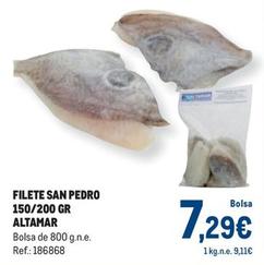Oferta de Altamar - Filete San Pedro por 7,29€ en Makro