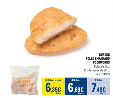 Oferta de Makro - Burger Pollo Empanado Foodworks por 7,49€ en Makro