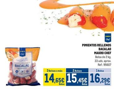 Oferta de Makro - Pimientos Rellenos Bacalao por 16,29€ en Makro