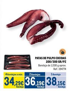 Oferta de Patas De Pulpo Cocidas por 38,15€ en Makro