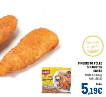 Oferta de Schär - Fingers De Pollo Sin Gluten por 5,19€ en Makro