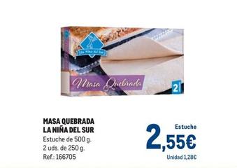 Oferta de La Niña Del Sur - Masa Quebrada por 2,55€ en Makro