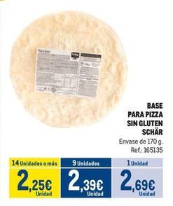 Oferta de Schär - Base Para Pizza Sin Gluten por 2,69€ en Makro