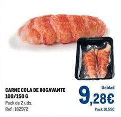 Oferta de Carne Cola De Bogavante 100/150 G por 9,28€ en Makro