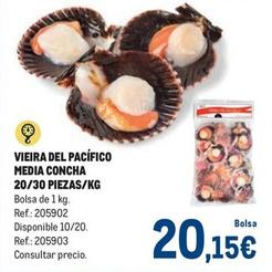Oferta de Vieira Del Pacífico Media Concha por 20,15€ en Makro