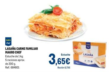 Oferta de Makro - Lasaña Carne Familiar por 3,65€ en Makro