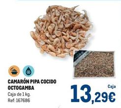 Oferta de Octogamba - Camarón Pipa Cocido  por 13,29€ en Makro