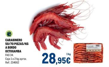 Oferta de Octogamba - Carabinero 50/70 Piezas/kg A Bordo por 28,95€ en Makro