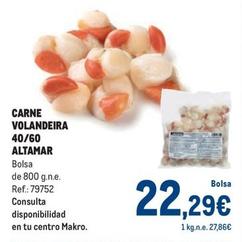 Oferta de Altamar - Carne Volandeira 40/60 por 22,29€ en Makro