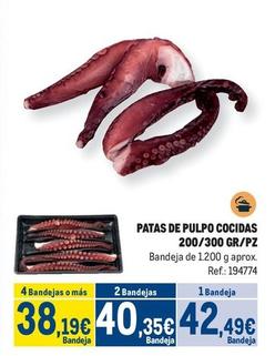 Oferta de Patas De Pulpo Cocidas por 42,49€ en Makro