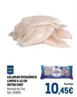 Oferta de Metro Chef - Calamar Patagónico Limpio 9-12 Cm por 10,45€ en Makro