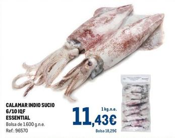 Oferta de Essential - Calamar Indio Sucio 6/10 Iqf por 11,43€ en Makro