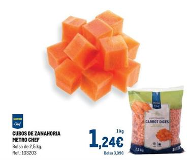 Oferta de Metro Chef - Cubos De Zanahoria por 1,24€ en Makro