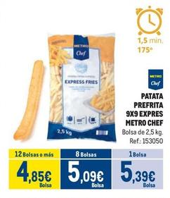 Oferta de Metro Chef - Patata Prefrita 9x9 Expres por 5,39€ en Makro