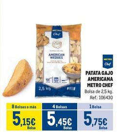 Oferta de Metro Chef - Patata Gajo Americana por 5,75€ en Makro