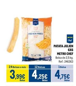 Oferta de Metro Chef - Patata Julien 6x6 por 4,75€ en Makro