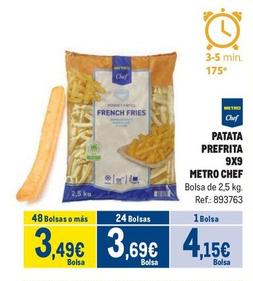 Oferta de Metro Chef - Patata Prefrita 9x9 por 4,15€ en Makro