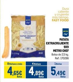 Oferta de Metro Chef - Patata Extracrujiente 9x9 por 5,49€ en Makro