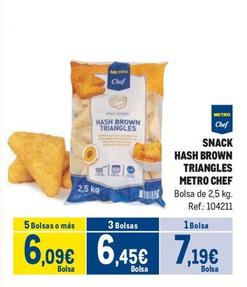 Oferta de Metro Chef - Snack Hash Brown Triangles por 7,19€ en Makro