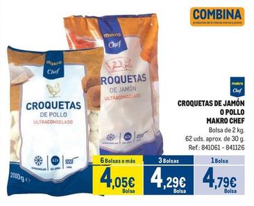 Oferta de Makro - Croquetas De Jamón / Pollo por 4,79€ en Makro