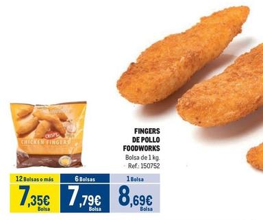 Oferta de Foodworks - Fingers De Pollo  por 8,69€ en Makro