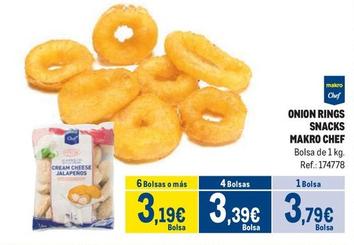 Oferta de Makro Chef - Onion Rings Snacks por 3,79€ en Makro