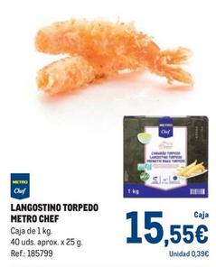 Oferta de Metro Chef - Langostino Torpedo  por 15,55€ en Makro