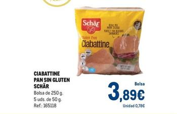 Oferta de Schär - Ciabattine Pan Sin Gluten por 3,89€ en Makro