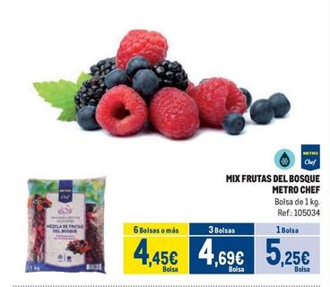Oferta de Metro Chef - Mix Frutas Del Bosque por 5,25€ en Makro