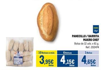 Oferta de Makro Chef - Panecillo / Barrita por 4,65€ en Makro