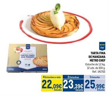 Oferta de Metro Chef - Tarta Fina De Manzana por 25,99€ en Makro