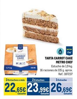 Oferta de Metro Chef - Tarta Carrot Cake por 26,69€ en Makro