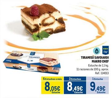 Oferta de Makro Chef - Tiramisu Savoiardi por 9,49€ en Makro