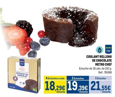 Oferta de Metro Chef - Coulant Relleno De Chocolate por 21,55€ en Makro