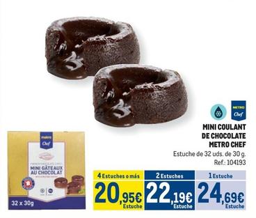 Oferta de Metro Chef - Mini Coulant De Chocolate por 24,69€ en Makro