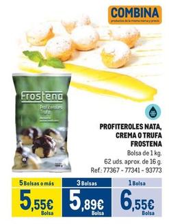 Oferta de Frostena - Profiteroles Nata / Crema / Trufa por 6,55€ en Makro