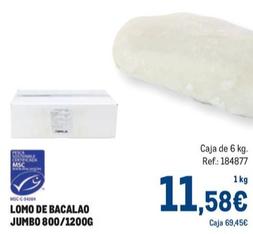 Oferta de Makro - Lomo De Bacalao Jumbo por 11,58€ en Makro